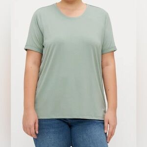 Lori Goldstein Logo Sage Green Short Sleeve Tee 325
